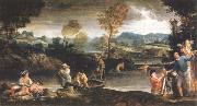 Annibale Carracci landscape with fishing scene china oil painting artist